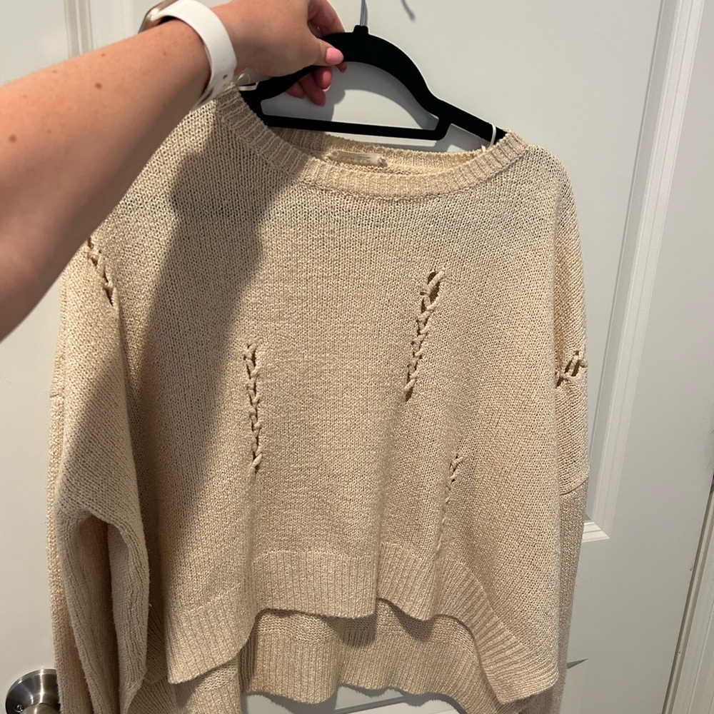 Cut out braided sweater - size small
